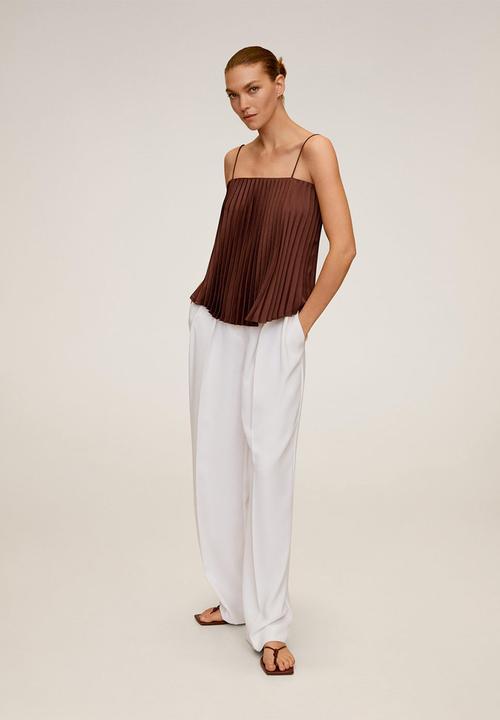 MANGO - Rosita top - brown
