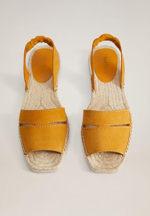 MANGO - Puerto leather sandal - medium yellow