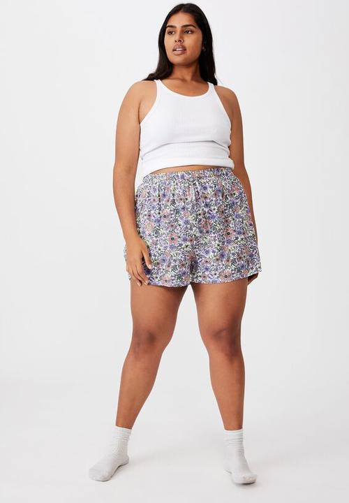 Cotton On - Curve jersey bed short - wildflower floral