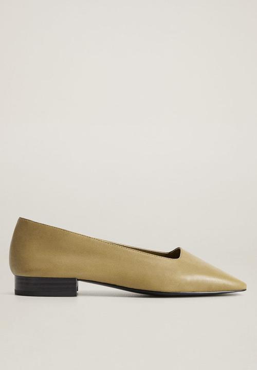 dark green ladies flat shoes