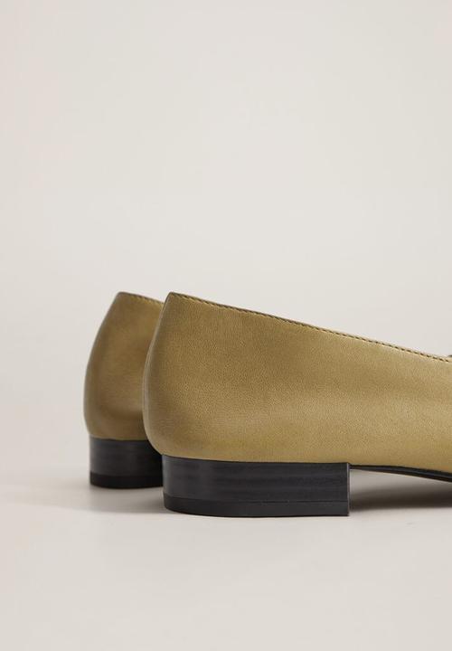 MANGO - Pax leather pump - dark green