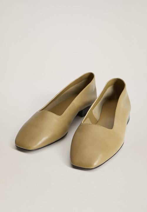 MANGO - Pax leather pump - dark green
