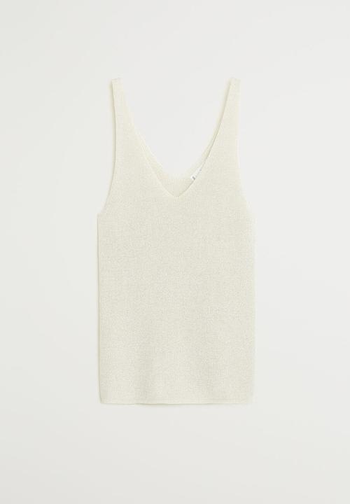 MANGO - Kling vneck sleeveless - green
