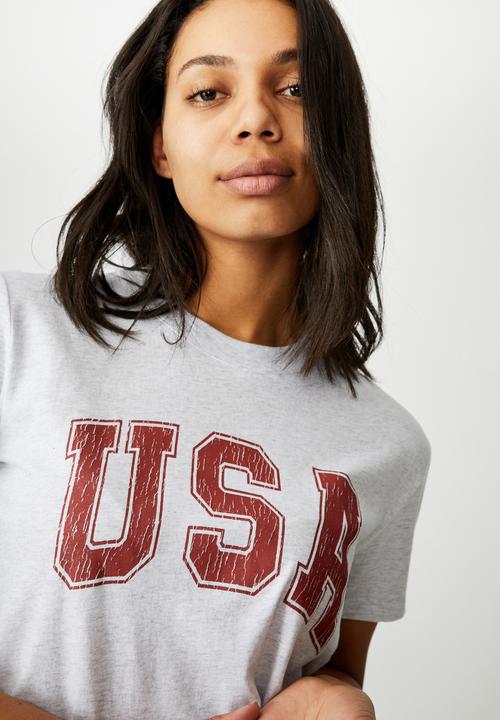 Cotton On - Classic slogan T-shirt - grey