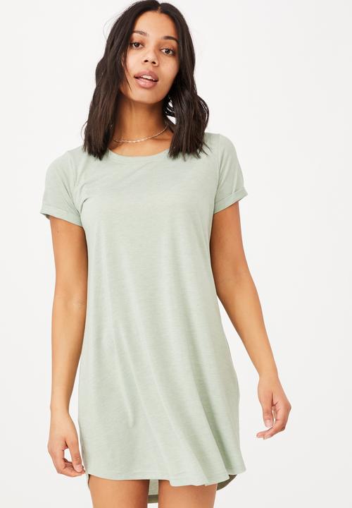 Cotton On - Tina T-shirt dress 2 - lush green 
