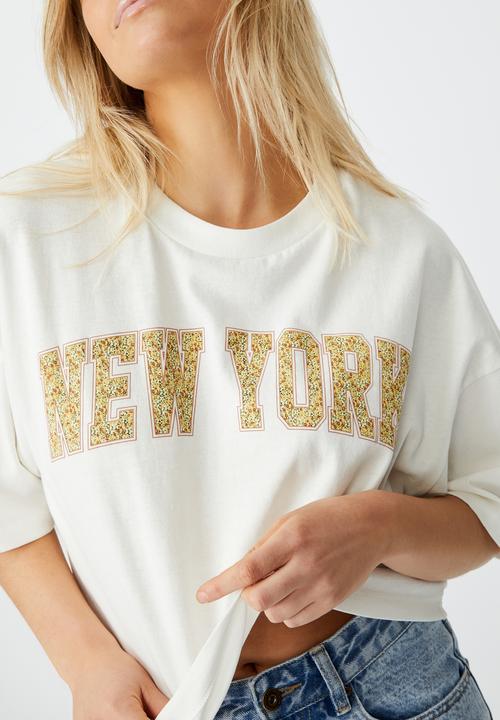 Cotton On - Chopped boyfriend tee - off white 