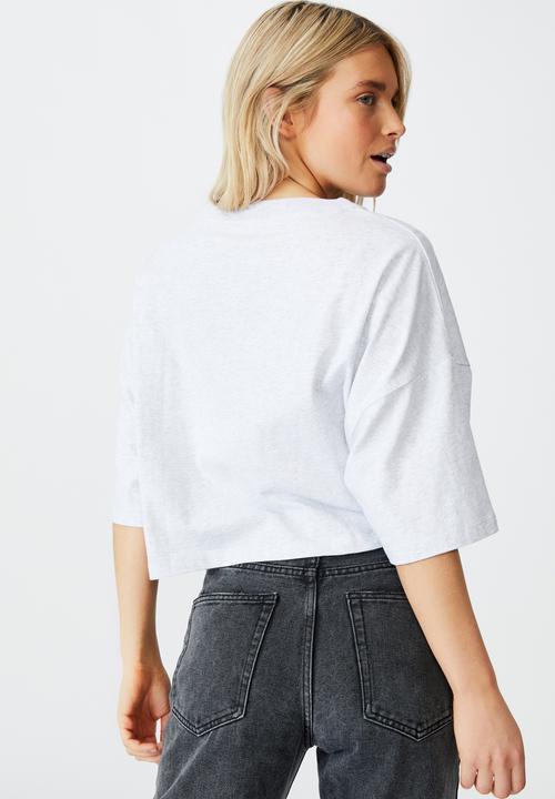 Cotton On - Chopped boyfriend tee - grey 