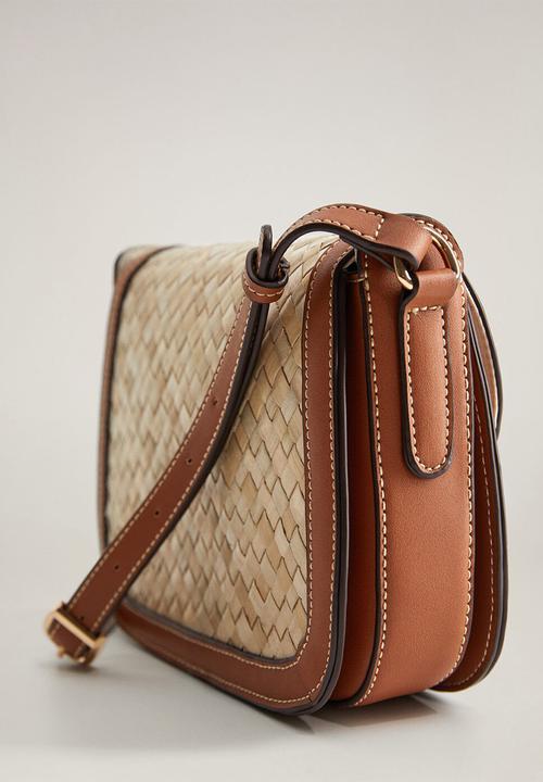 MANGO - Panama bag - neutral & brown