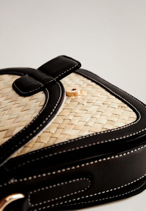 MANGO - Panama bag - neutral & black