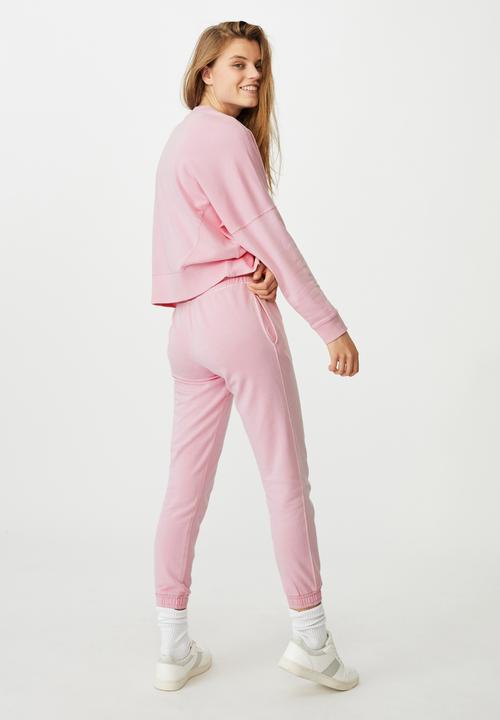 Cotton On - Slim fit trackpant - pink 