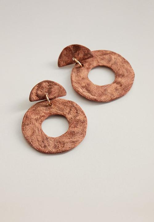 MANGO - Laisa earrings - brown
