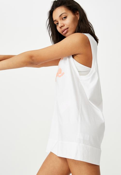 Cotton On - 90s Tank nightie - white 