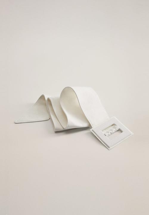 MANGO - Tejido belt - light beige