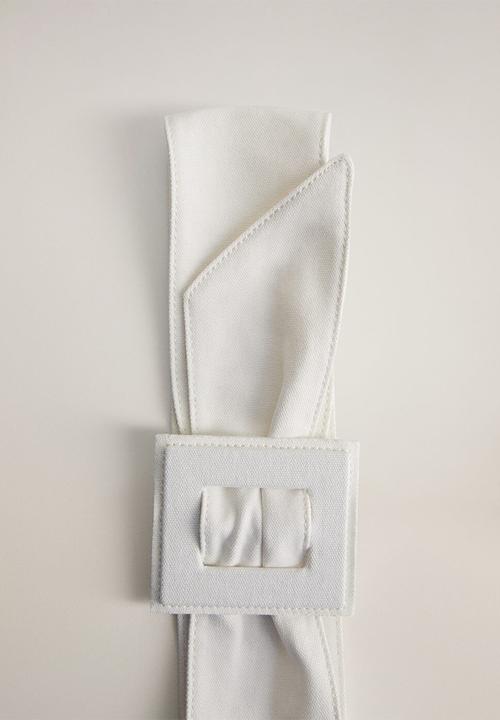 MANGO - Tejido belt - light beige