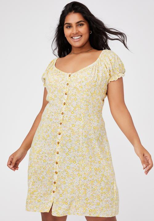 cotton on yellow dress