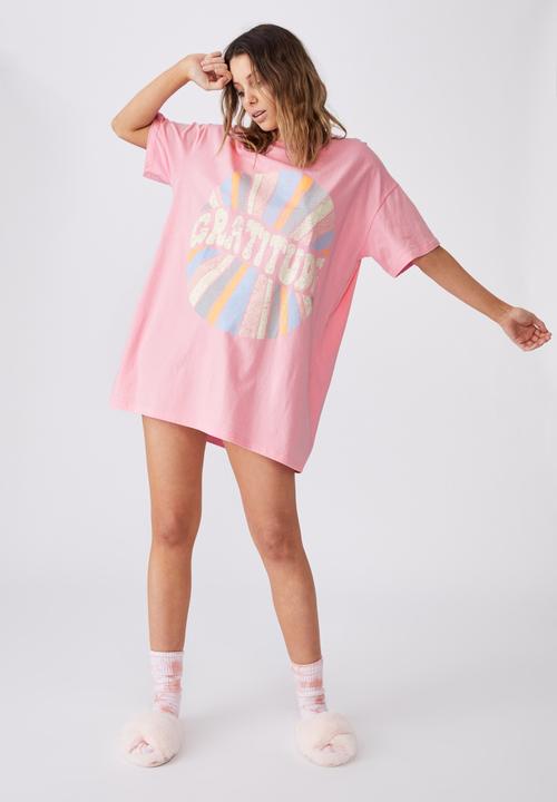 Cotton On - 90s T-shirt nightie - pink 