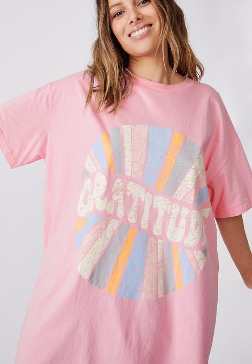 Cotton On - 90s T-shirt nightie - pink 