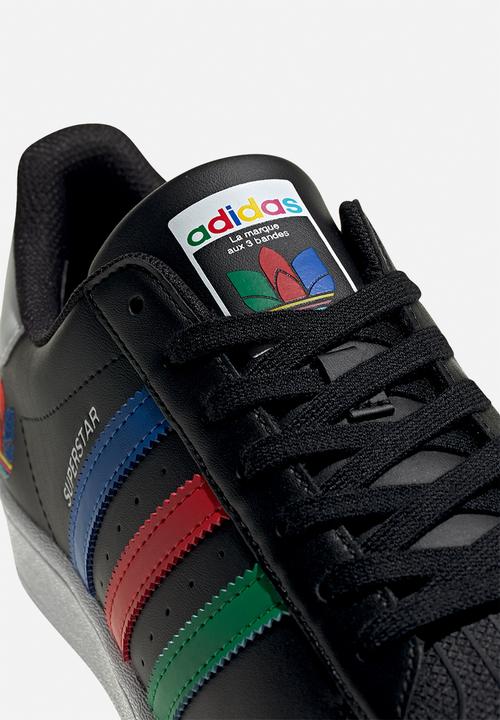 adidas Originals - Superstar - core black/green/ftwr white