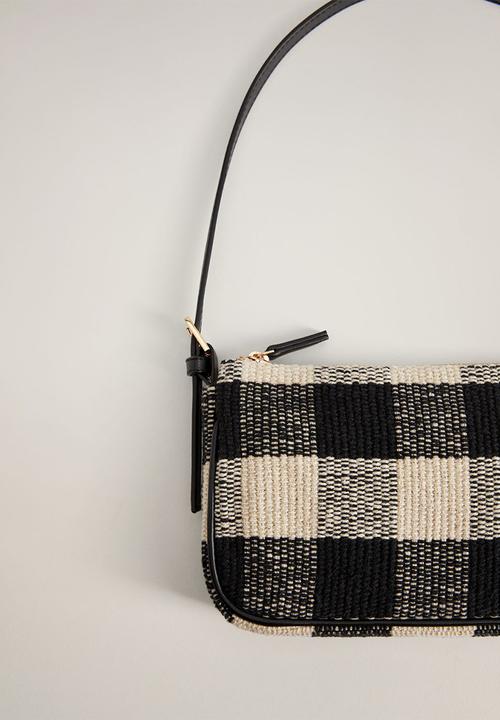 MANGO - Raquel bag - black & white