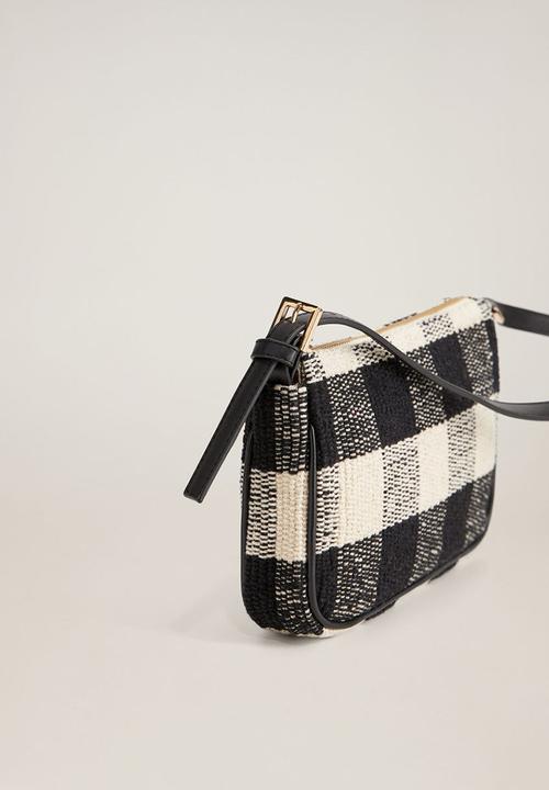 MANGO - Raquel bag - black & white