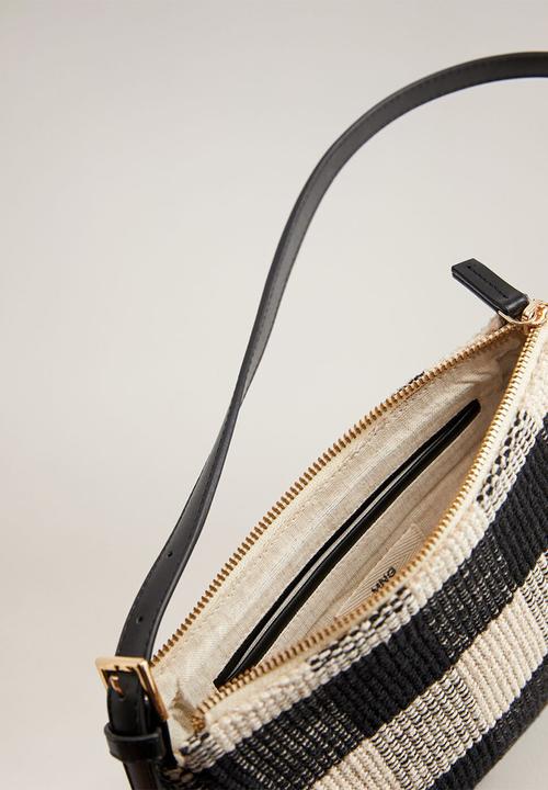 MANGO - Raquel bag - black & white