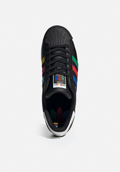 adidas Originals - Superstar - core black/green/ftwr white