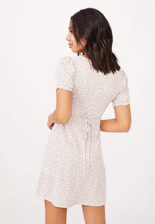 Cotton On - Brianna ruched front mini dress -  white