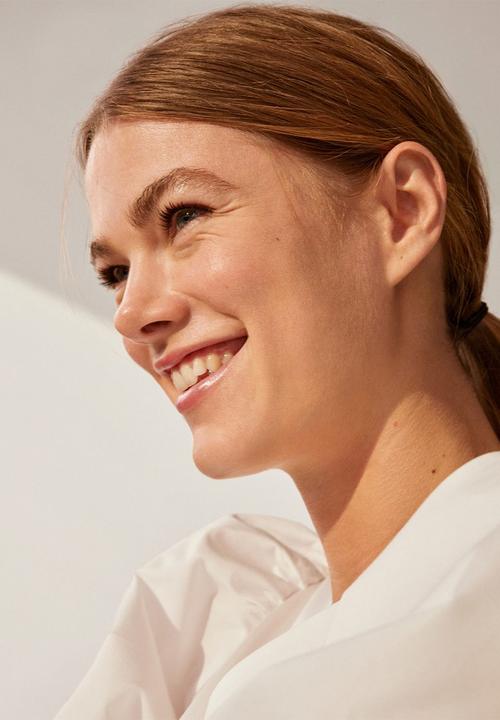 MANGO - Cretona blouse - white