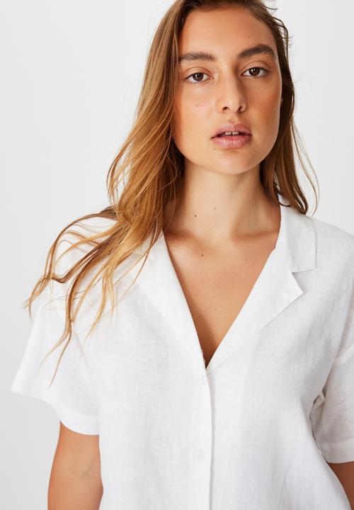 Cotton On - Oversize resort shirt - white