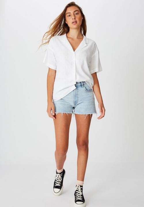 Cotton On - Oversize resort shirt - white