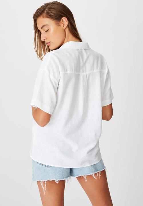 Cotton On - Oversize resort shirt - white