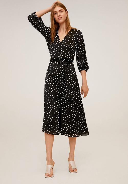 MANGO - Punti dress - black & white