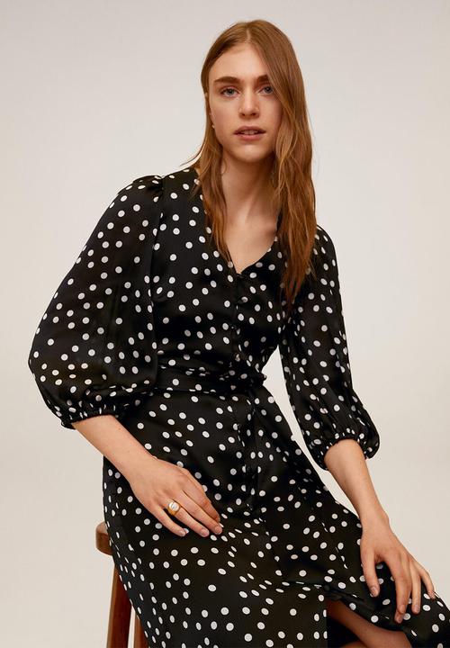 MANGO - Punti dress - black & white