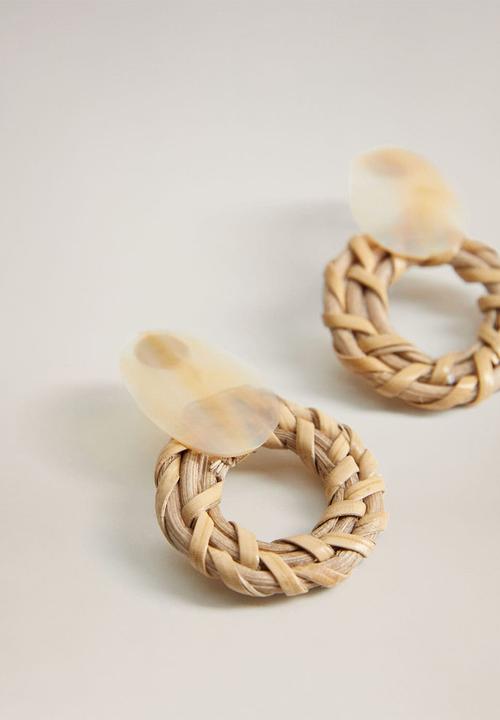 MANGO - Lanikai earrings - light beige