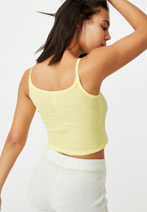 Cotton On - Ribbed sleep tank - yellow 