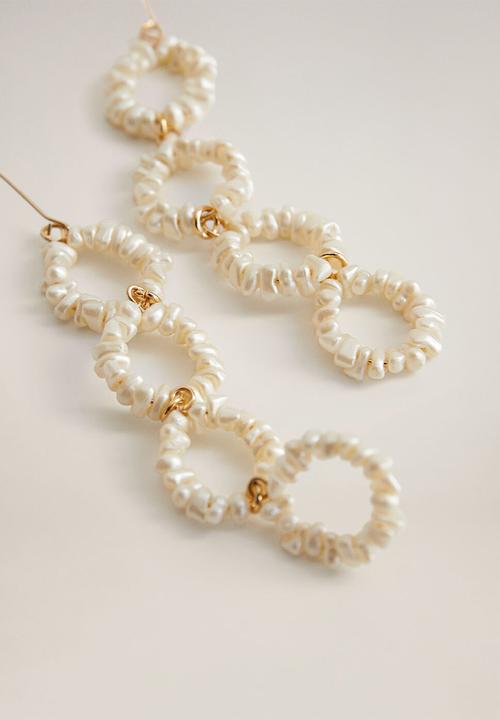 MANGO - Lise earrings - light pastel gray