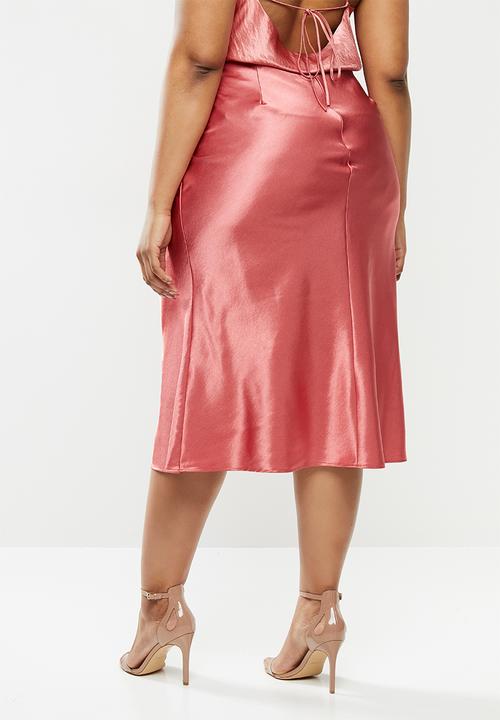 Glamorous - Plus midi skirt - rose