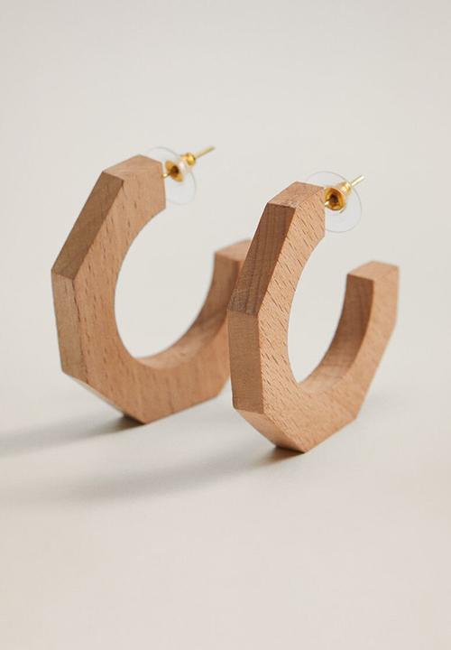 MANGO - Hawai earrings - brown