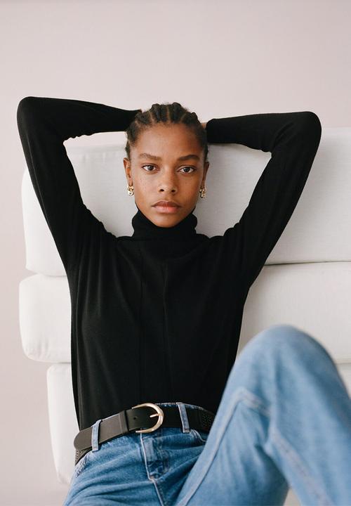 MANGO - Braidy belt - black