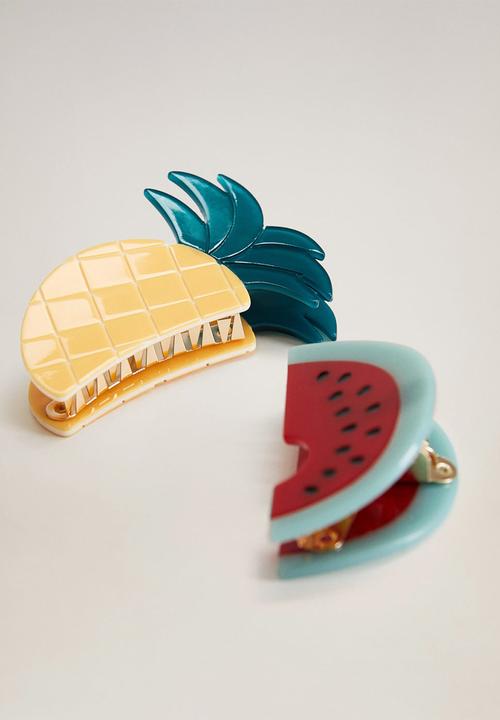 MANGO - Lima hairclip - red & yellow