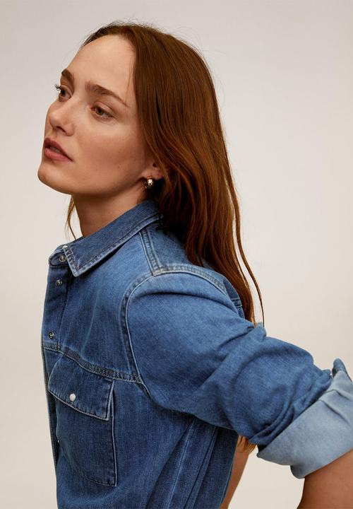 MANGO - Sharon denim dress - blue