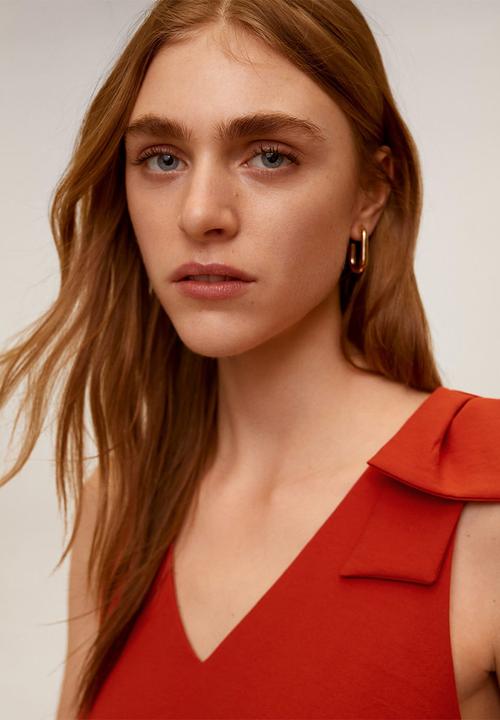 MANGO - Lazo dress - red