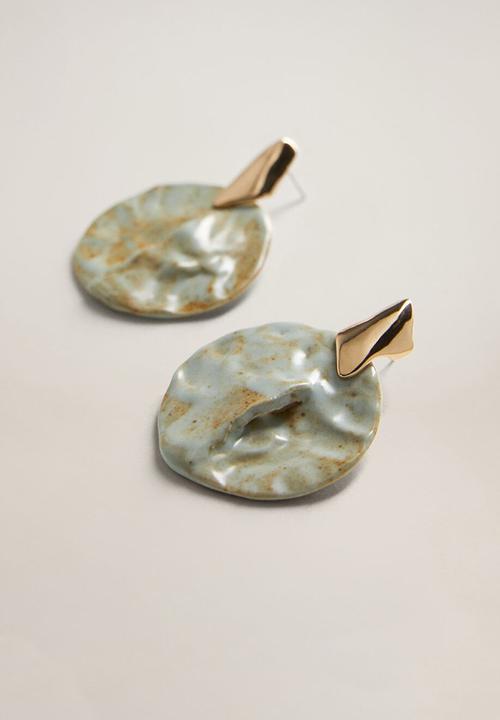 MANGO - Anini earrings - medium blue