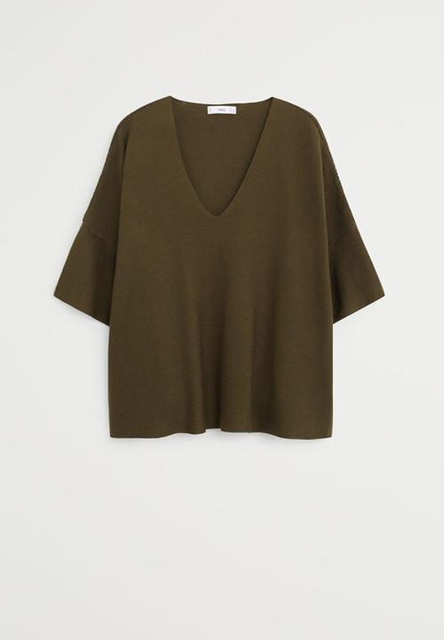 MANGO - Ines sweat top - khaki 