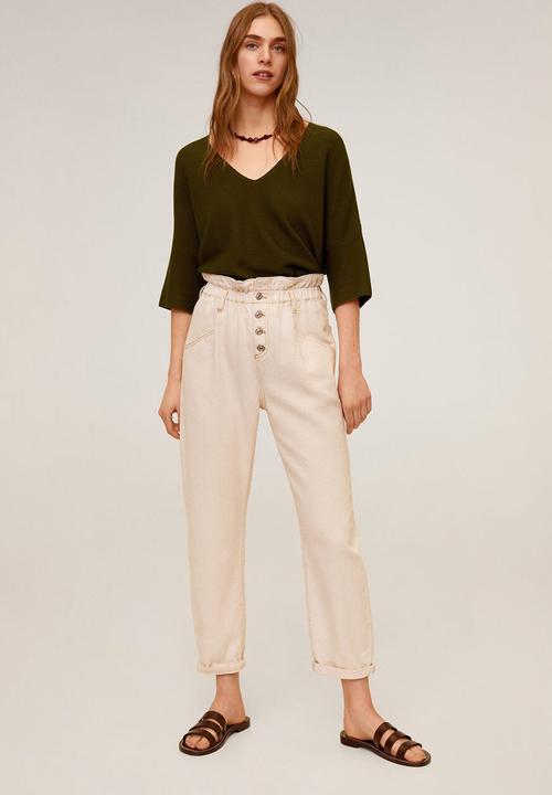 MANGO - Ines sweat top - khaki 