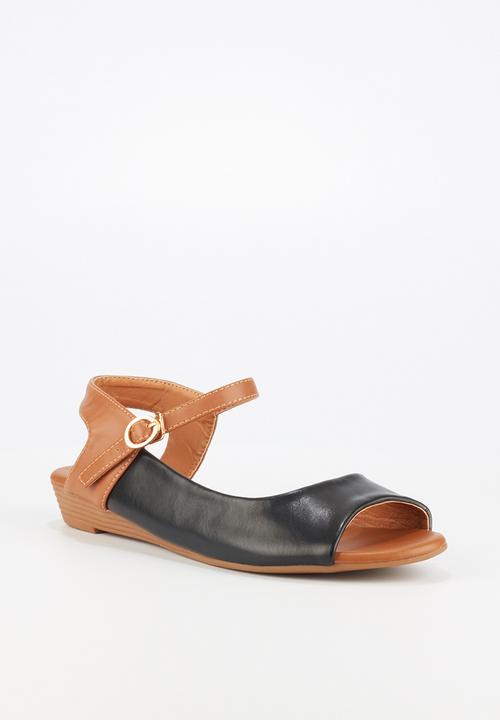 Butterfly Feet - Jumbo sandal - black & brown 