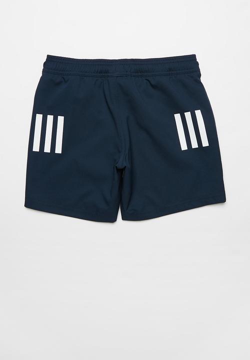 adidas Performance - Boys 3 stripe shorts - conavy/white