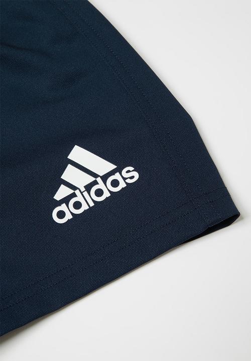 adidas Performance - Boys 3 stripe shorts - conavy/white