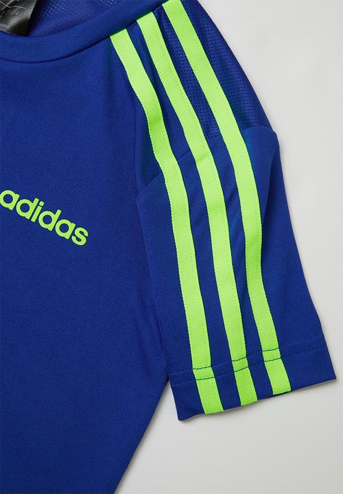 adidas Originals - Tr 3s short sleeve tee - royal blue / signal green