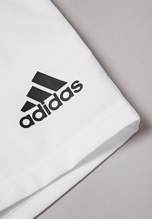 adidas Performance - Boys 3 stripe shorts - white & black